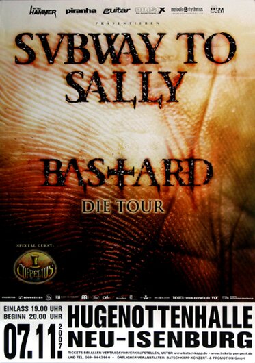 Subway to Sally - Bastard, Neu-Isenburg & Frankfurt 2007 - Konzertplakat