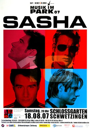 Sasha, Music Im Park, Schwetzingen, 2007, - Konzertplakat