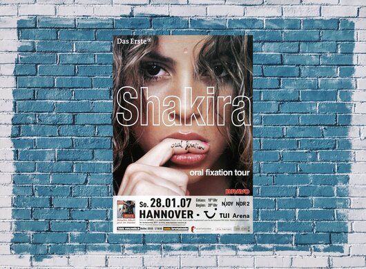 Shakira - Oral Fixation , Hannover 2007 - Konzertplakat