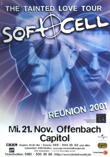 Soft Cell - Erotic Cabaret, Frankfurt 2001 - Konzertplakat