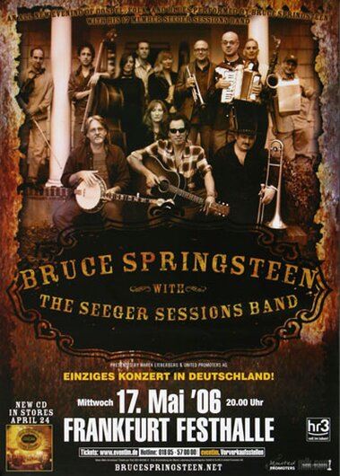 Bruce Springsteen - Seeger Session, Frankfurt 2006 - Konzertplakat
