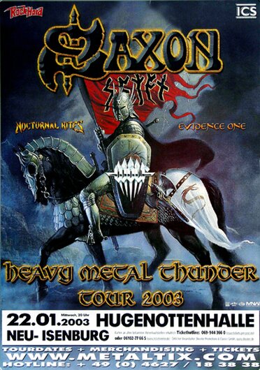 Saxon - Metal Thunder, Neu-Isenburg & Frankfurt 2003 - Konzertplakat
