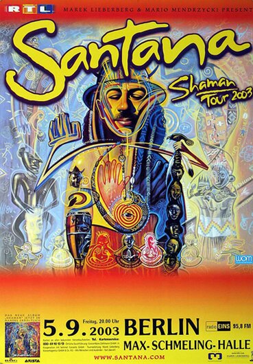 Santana - Shaman Berlin, Berlin 2003 - Konzertplakat