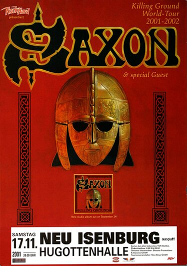 Saxon - Killing Ground , Neu-Isenburg & Frankfurt 2001 - Konzertplakat