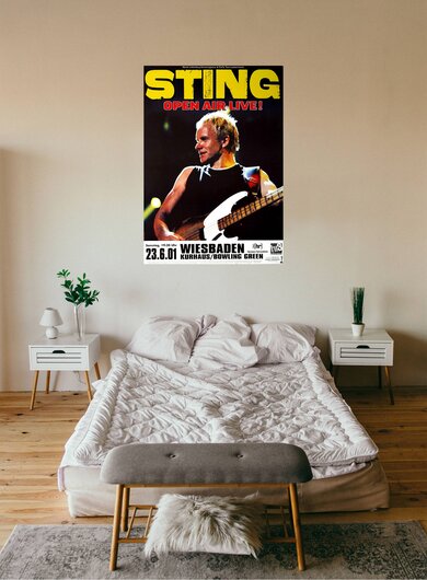Sting - All This Time, wiesbaden 2001 - Konzertplakat