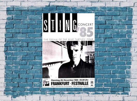 Sting - Blue Turtles, Frankfurt 1985 - Konzertplakat