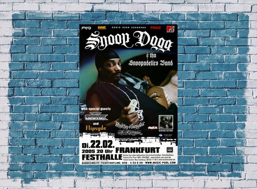 Snoop Dogg - Rhythms Gangsta, Frankfurt 2005 - Konzertplakat