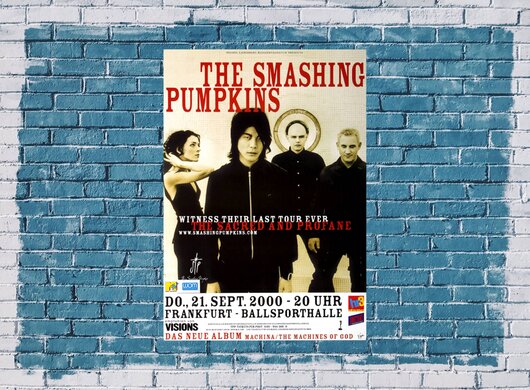 The Smashing Pumpkins - Scared & Profane, Frankfurt 2000 - Konzertplakat