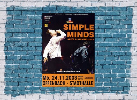 Simple Minds - Alive & Kicking, Frankfurt 2003 - Konzertplakat