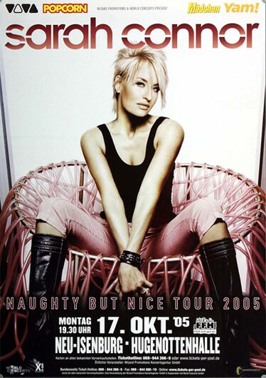 Sarah Connor - Naughty But Nice, Neu-Isenburg & Frankfurt 2005 - Konzertplakat