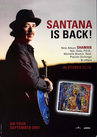 Santana, Shaman Live In Germany, 2003 - Konzertplakat