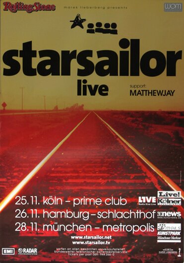 Starsailor - Live, Tour 2004 - Konzertplakat