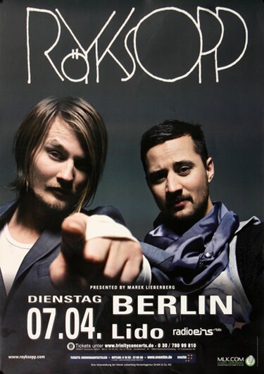 Röyksopp - Junior , Berlin 2009 - Konzertplakat
