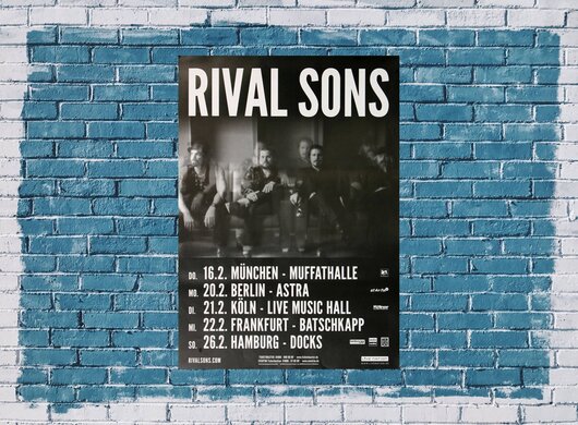 Rival Sons - Hollow Bones, Tour 2017 - Konzertplakat