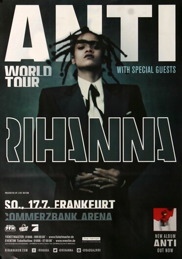 Rihanna, Live In Frankfurt 2016 - Konzertplakat