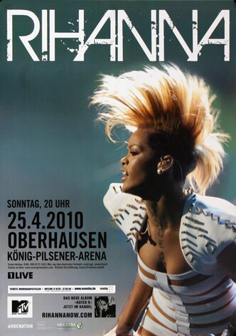 Rihanna - Rated R , Oberhausen 2010 - Konzertplakat