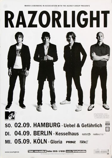 Razorlight - Up All Night , Hamburg 2007 - Konzertplakat