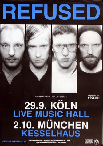 Refused - Shape Of Punk, Köln & München 2012 - Konzertplakat