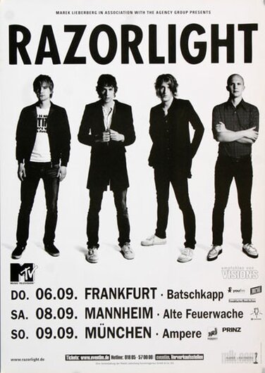 Razorlight - Up All Night , Tour 2007 - Konzertplakat