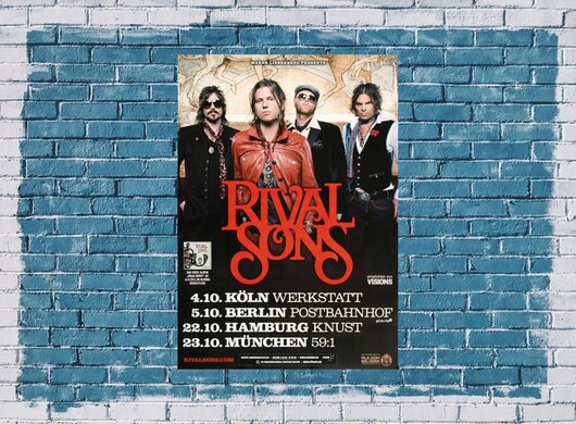 Rival Sons - Head Down MIX, Tour 2012 - Konzertplakat