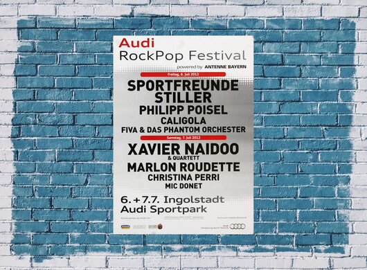 Rock Pop Festival - Sportfreunde Stiller, Ingolstadt 2012 - Konzertplakat