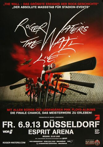 Roger Waters - The Wall , DÜS, 2013 - Konzertplakat