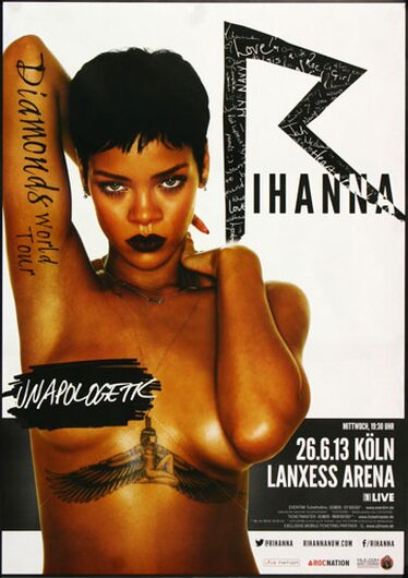 Rihanna - Diamonds World , Köln 2013 - Konzertplakat