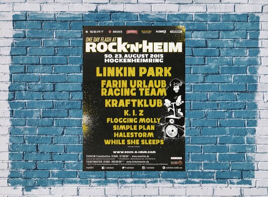 ROCK`N`HEIM - One Day Flash, Hockenheimring 2015 - Konzertplakat