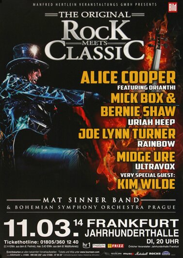 Rock Meets ClassiC - Alice Cooper, Frankfurt 2014 - Konzertplakat