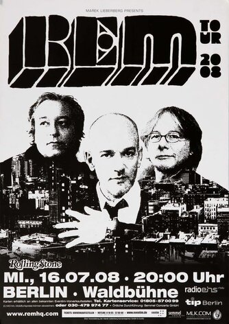 REM - Berlin, Berlin 2008 - Konzertplakat