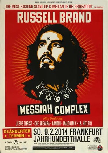 Russel Brand - Messiah Complex , Frankfurt 2014 - Konzertplakat
