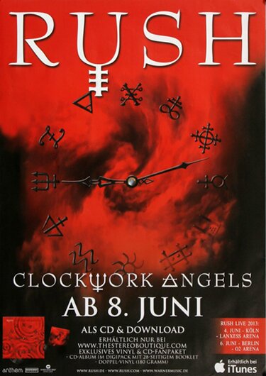 Rush, Clockwork Angels, Tourdates, 2013