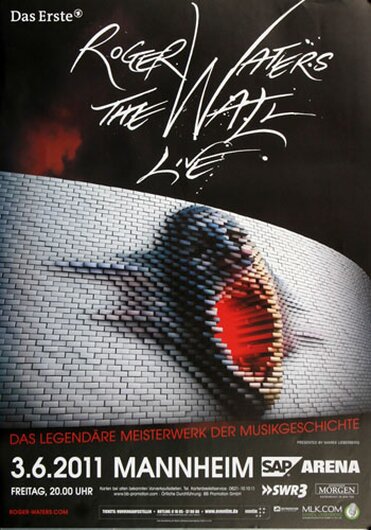 Roger waters - Alive and Swinging, Mannheim 2011 - Konzertplakat