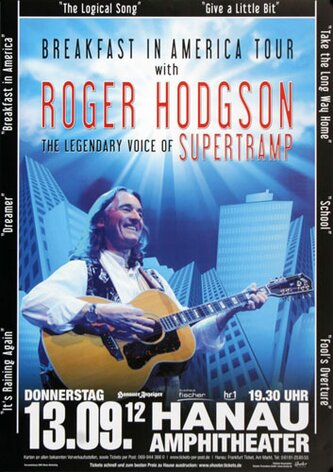 Roger Hodgson  - Breakfast , Hannover 2012 - Konzertplakat