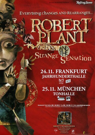 Robert Plant - Mighty Rearranger, Frankfurt & München 2005 - Konzertplakat