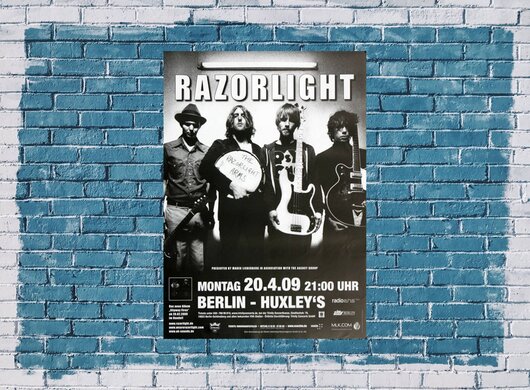 Razorlight - Slipway Fires, berlin 2009 - Konzertplakat