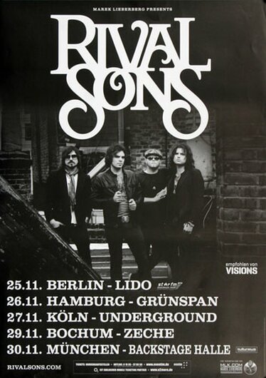 Rival Sons - Pressure & Time, Tour 2011 - Konzertplakat