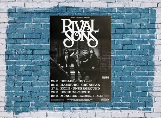 Rival Sons - Pressure & Time, Tour 2011 - Konzertplakat