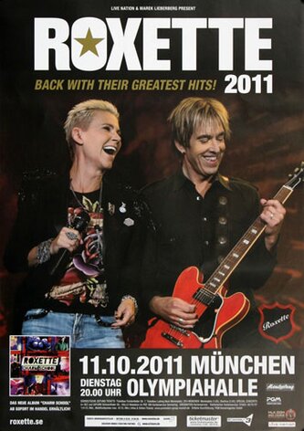 Roxette - Greatest Hits , München 2011 - Konzertplakat