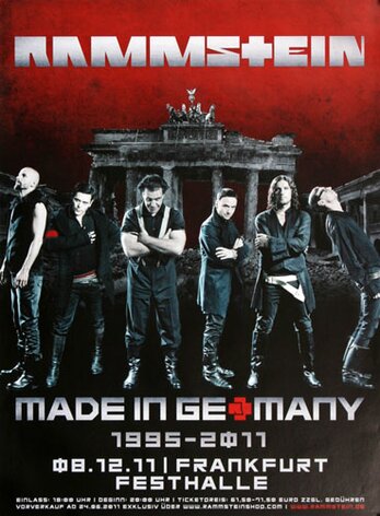 Rammstein - Made In Germany, Frankfurt 2011 - Konzertplakat