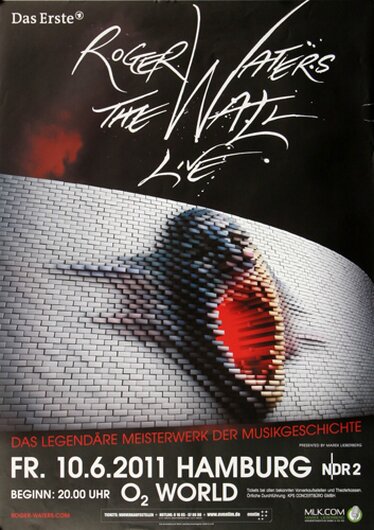 Roger Waters - Wall Live, HH, 2011 - Konzertplakat
