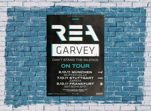 Rea Garvey - The Silence , München 2011 - Konzertplakat