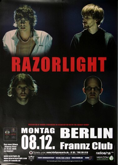 Razorlight - Razorlight, Berlin 2008 - Konzertplakat
