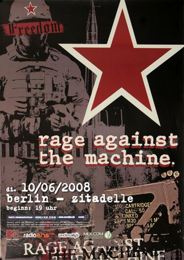 Rage against the Machine - Evil Empire, berlin 2008 - Konzertplakat