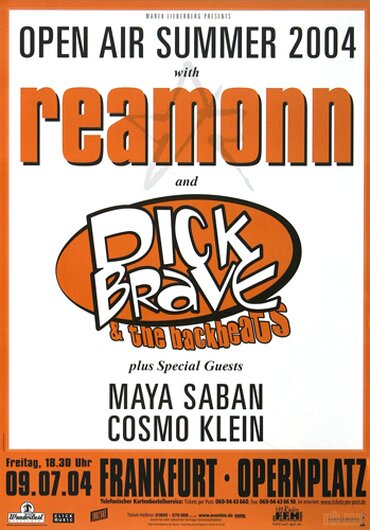 Reamonn - Open Air, Frankfurt 2004 - Konzertplakat