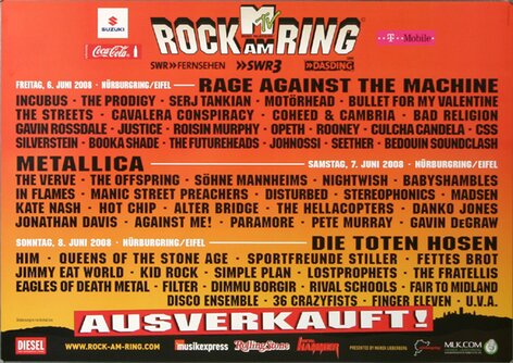 ROCK AM RING & PARK - Gesamtplakat, Rock am Ring 2008 -...