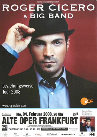 Roger Cicero - Beziehungsweise, Frankfurt 2008 - Konzertplakat