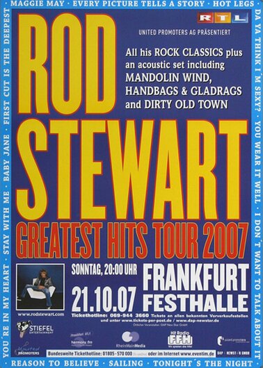 Rod Stewart & The Faces - Still The Same, Frankfurt 2007 - Konzertplakat