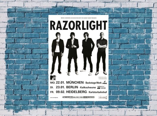 Razorlight - Up All Night , München 2007 - Konzertplakat