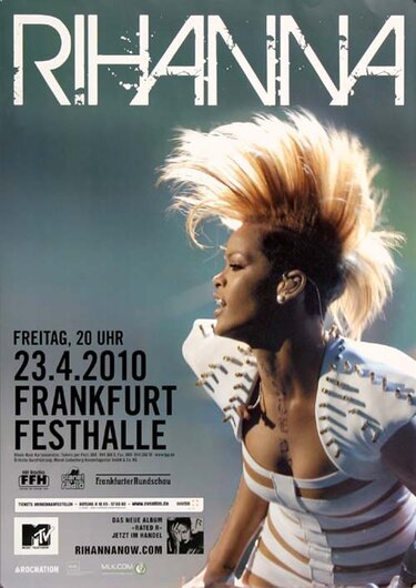 Rihanna - Rated R , Frankfurt 2010 - Konzertplakat